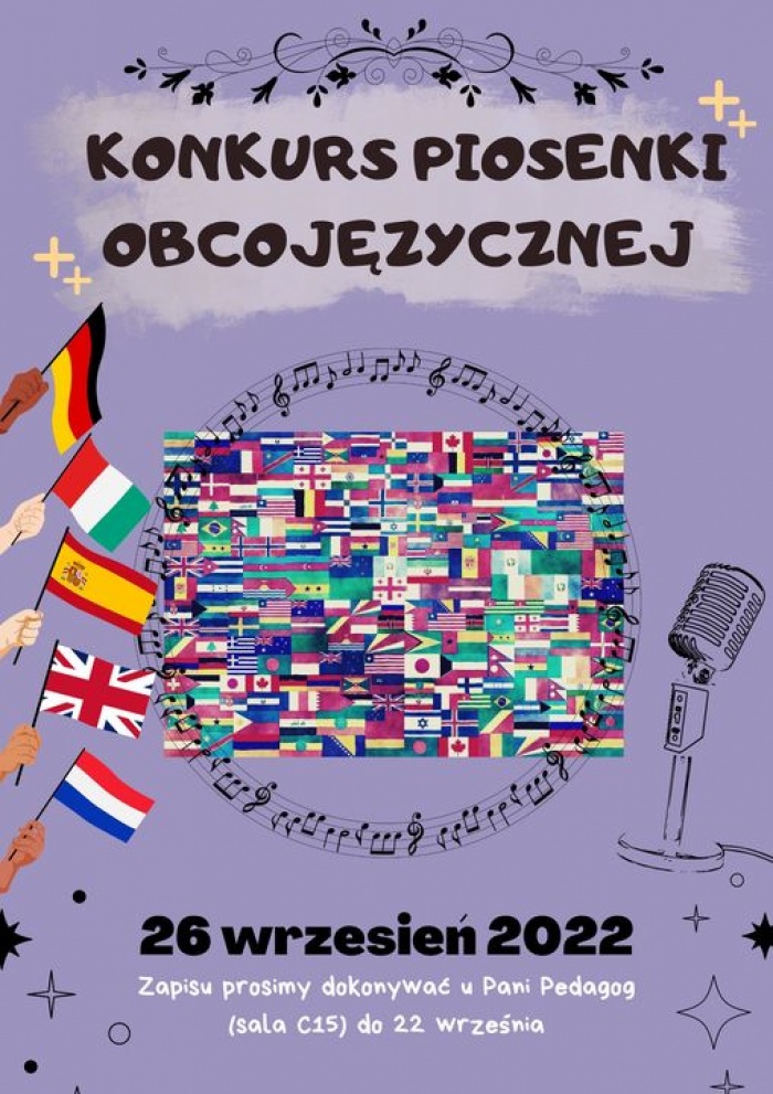 Konkurs Piosenki Obcojęzycznej.