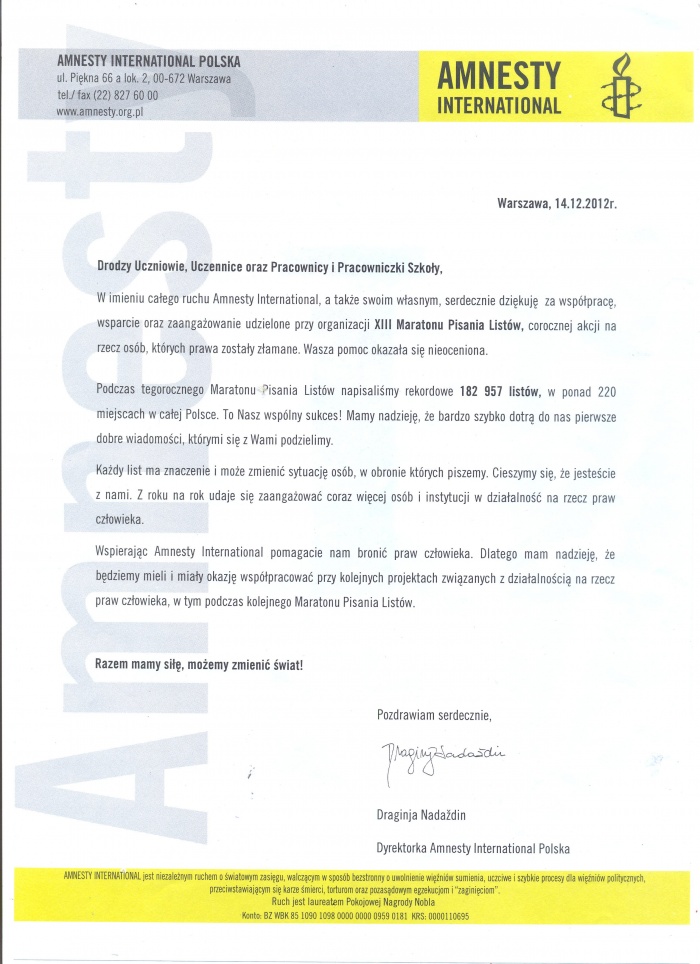 Maraton pisania listów