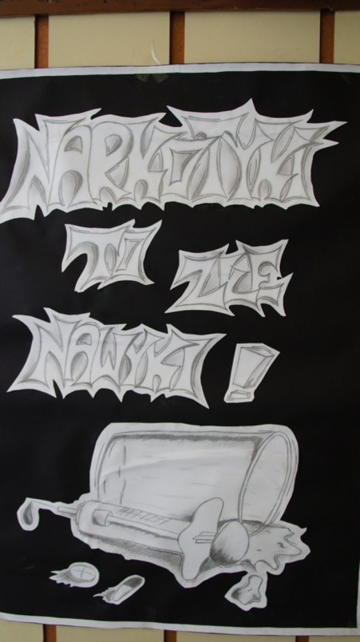 I miejsce w konkursie plastycznym \"Stop dla alkoholu, narkotyków i przemocy\" 