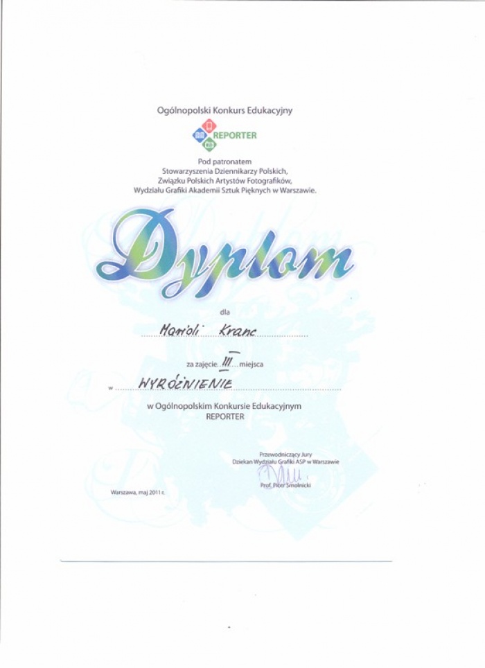 Konkurs Edukacyjny \"Reporter\"