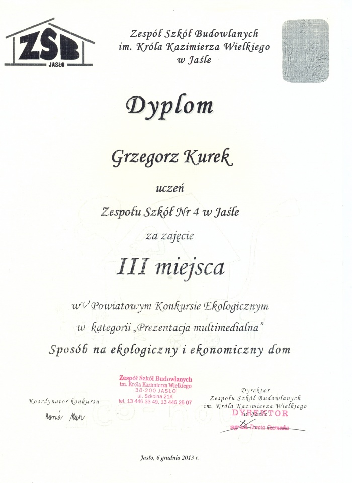 Konkurs ekologiczny 2013
