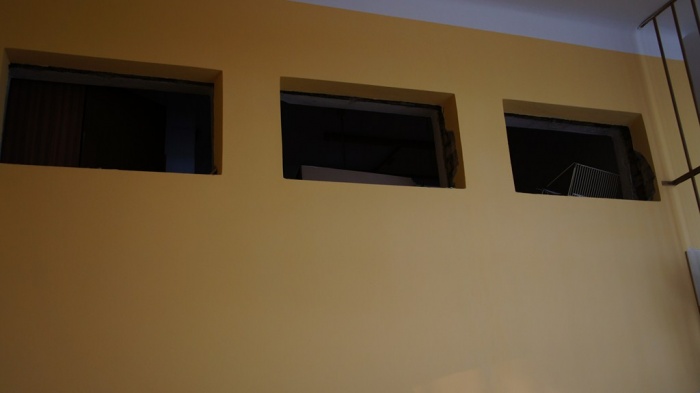 Postępy budowlane w budynku B i wejścia głównego