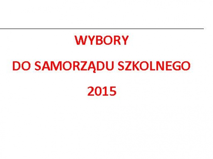 Wyboru Samorządu Szkolnego 2015