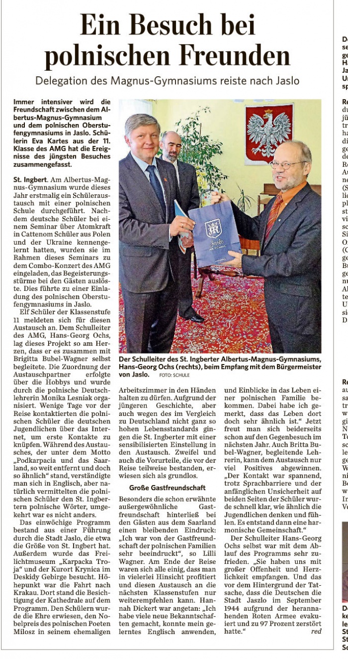 Artykuł w niemieckie prasie