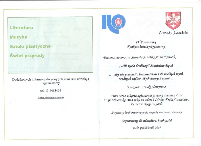 konkurs plastyczny I LO