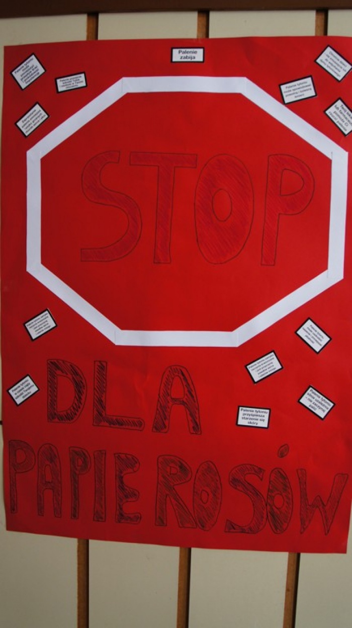plakat na konkurs plastyczny \"Stop dla alkoholu, narkotyków i przemocy\" 