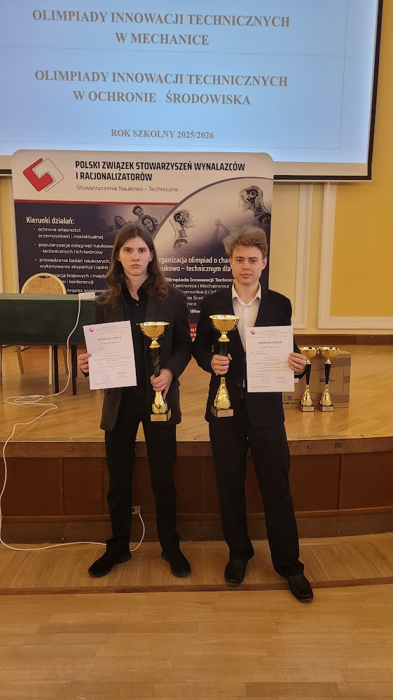 Laureaci i finaliści Olimpiady Innowacji Technicznej w Mechanice oraz w Elektronice i Mechatronice